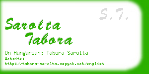 sarolta tabora business card